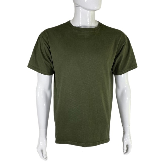 Anvil Men’s Army Green Cotton Short Sleeve Tee - Picture 1 of 7